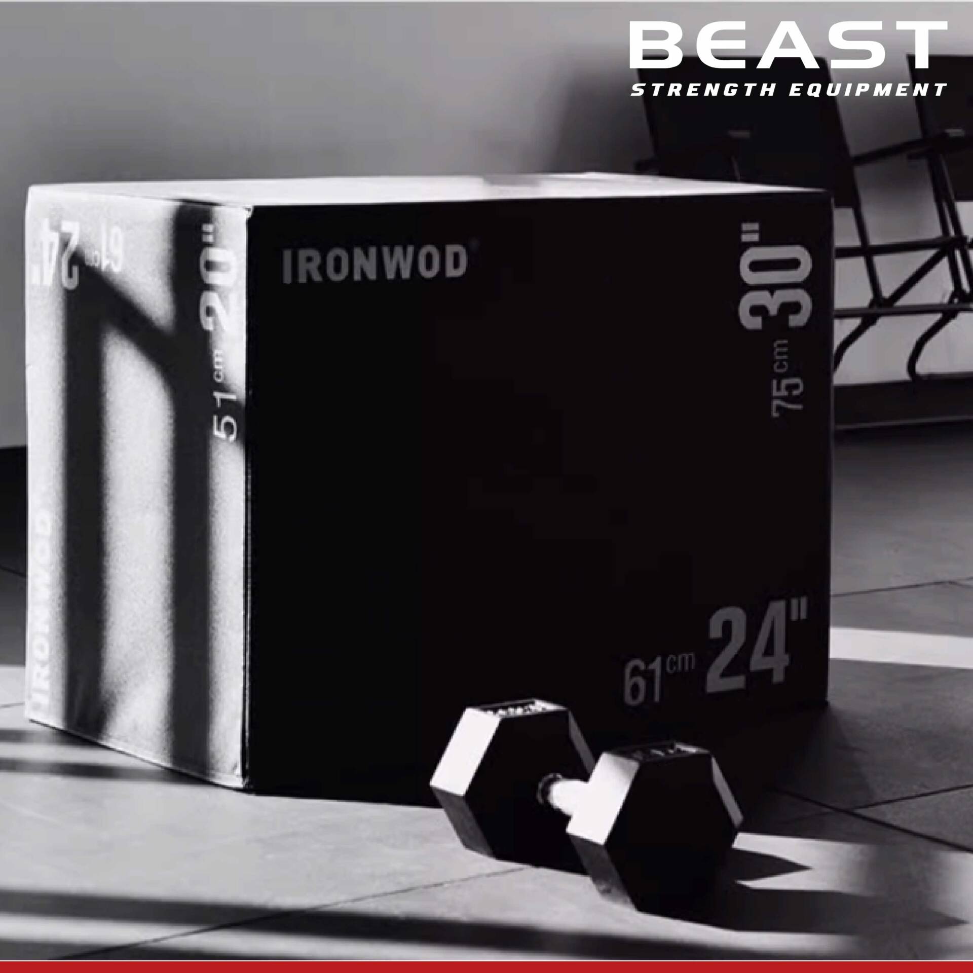 Bục bật nhảy 3 trong 1 Ironwod 20 Hộp bật nhảy jump box bọc da 3 trong 1 IronWod của Beast Việt Nam