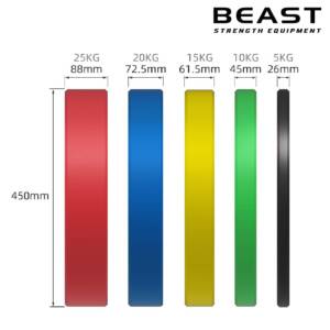 Tạ đĩa Ironwod Pro Colored Bumper Plate 15 Đĩa Tạ Pro Bumper Plate Ironwod của Beast Việt Nam