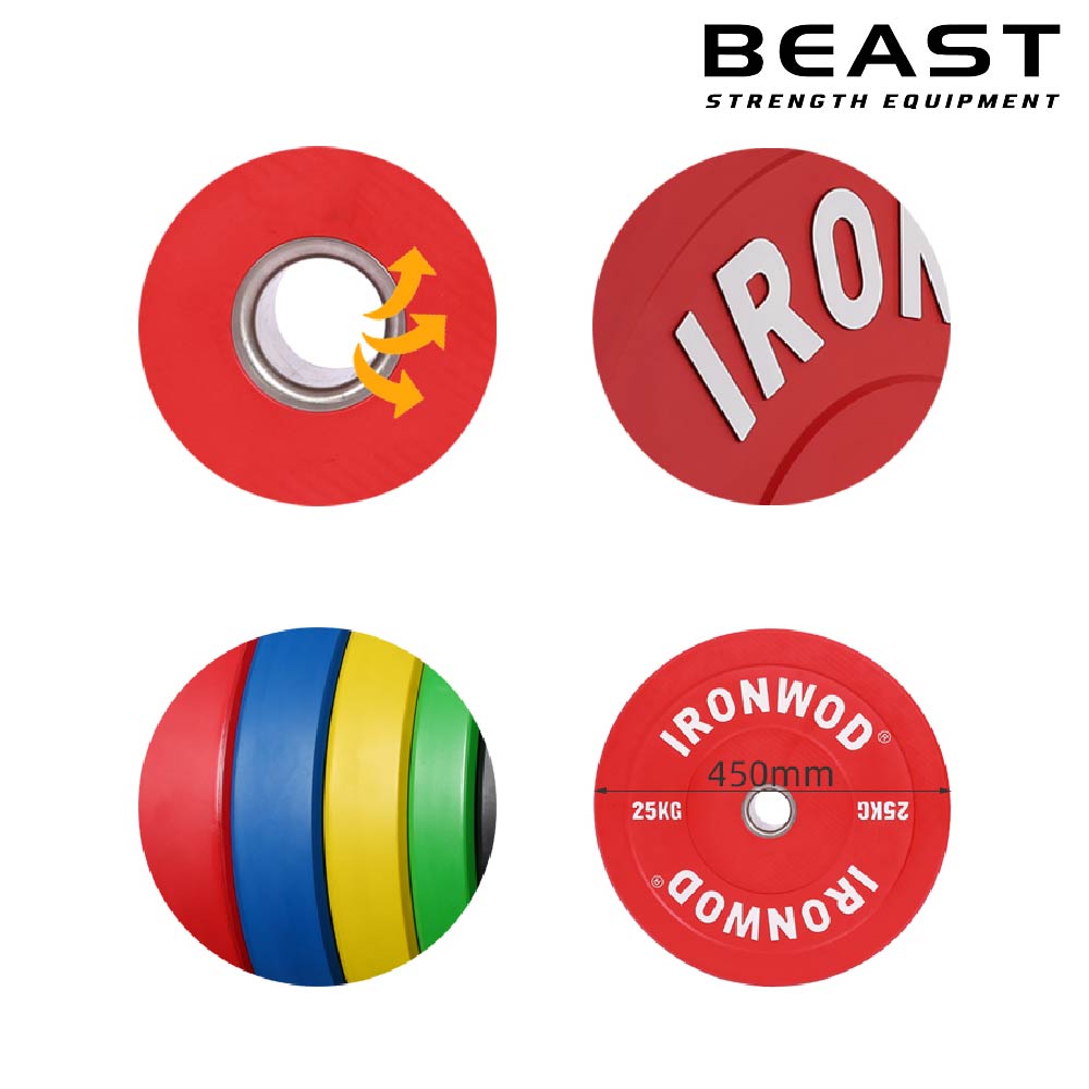 Tạ đĩa Ironwod Pro Colored Bumper Plate 25 Tạ đĩa Ironwod Pro Colored Bumper Plate