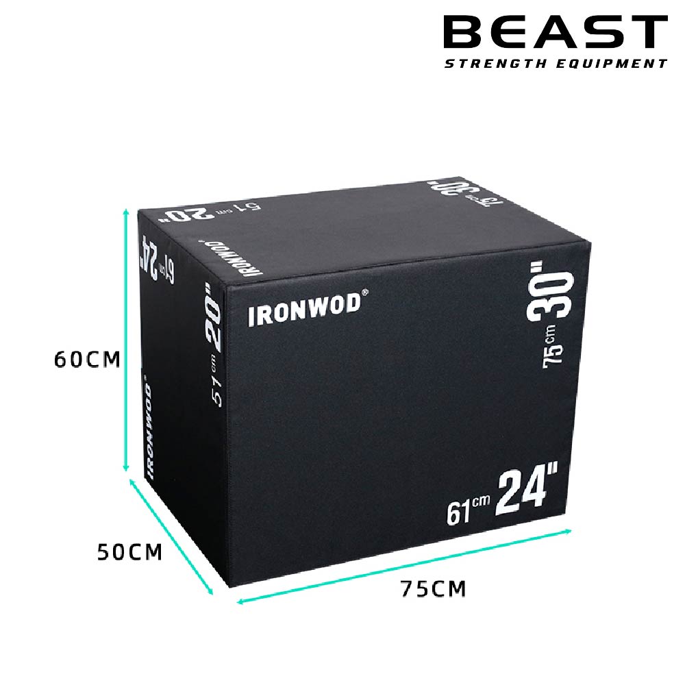 Bục bật nhảy 3 trong 1 Ironwod 10 Hộp bật nhảy jump box bọc da 3 trong 1 IronWod của Beast Việt Nam