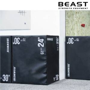 Bục bật nhảy 3 trong 1 Ironwod 25 Hộp bật nhảy jump box bọc da 3 trong 1 IronWod của Beast Việt Nam