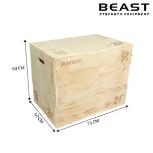 Bục gỗ bật nhảy Ironwod Wooden Plyometric Box 8 Bục gỗ bật nhảy jump box Ironwod của Beast Việt Nam