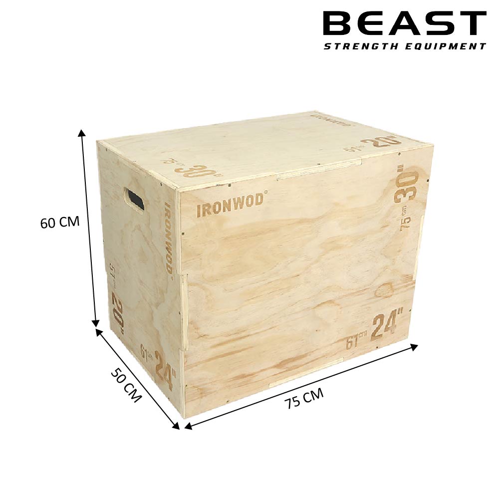 Bục gỗ bật nhảy Ironwod Wooden Plyometric Box 3 Bục gỗ bật nhảy jump box Ironwod của Beast Việt Nam