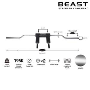 Thanh đòn tạ squat hạng nặng safety bar IRONWOD của Beast Việt Nam