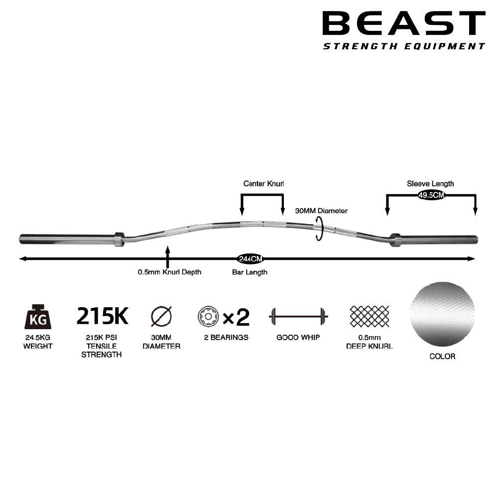Thanh đòn tạ Squat Buffalo IRONWOD 16 Thanh đòn tạ squat Buffalo IRONWOD của Beast Việt Nam