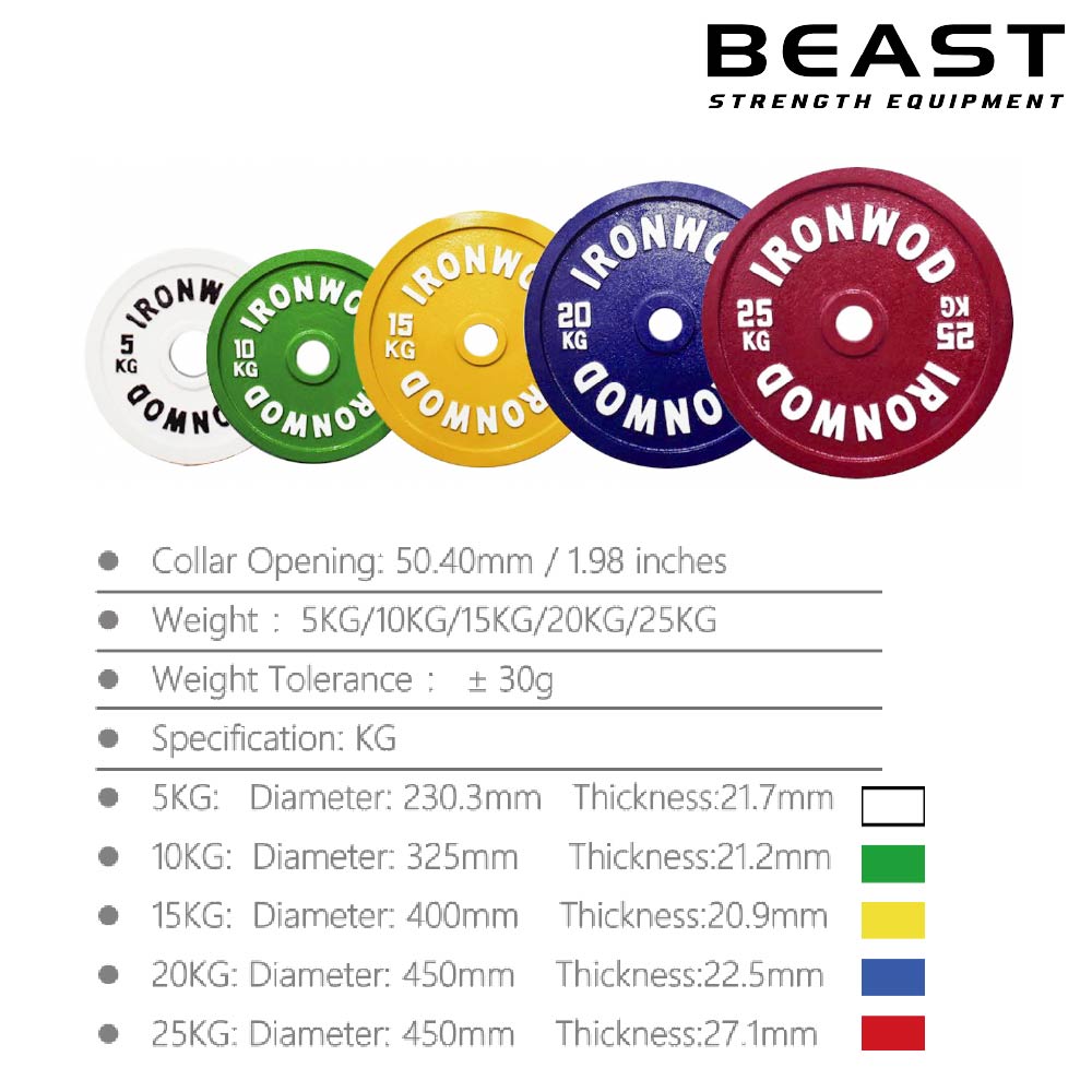 Tạ đĩa thi đấu IRONWOD Calibrated Plate 22 Tạ đĩa thi đấu IRONWOD Calibrated Plate