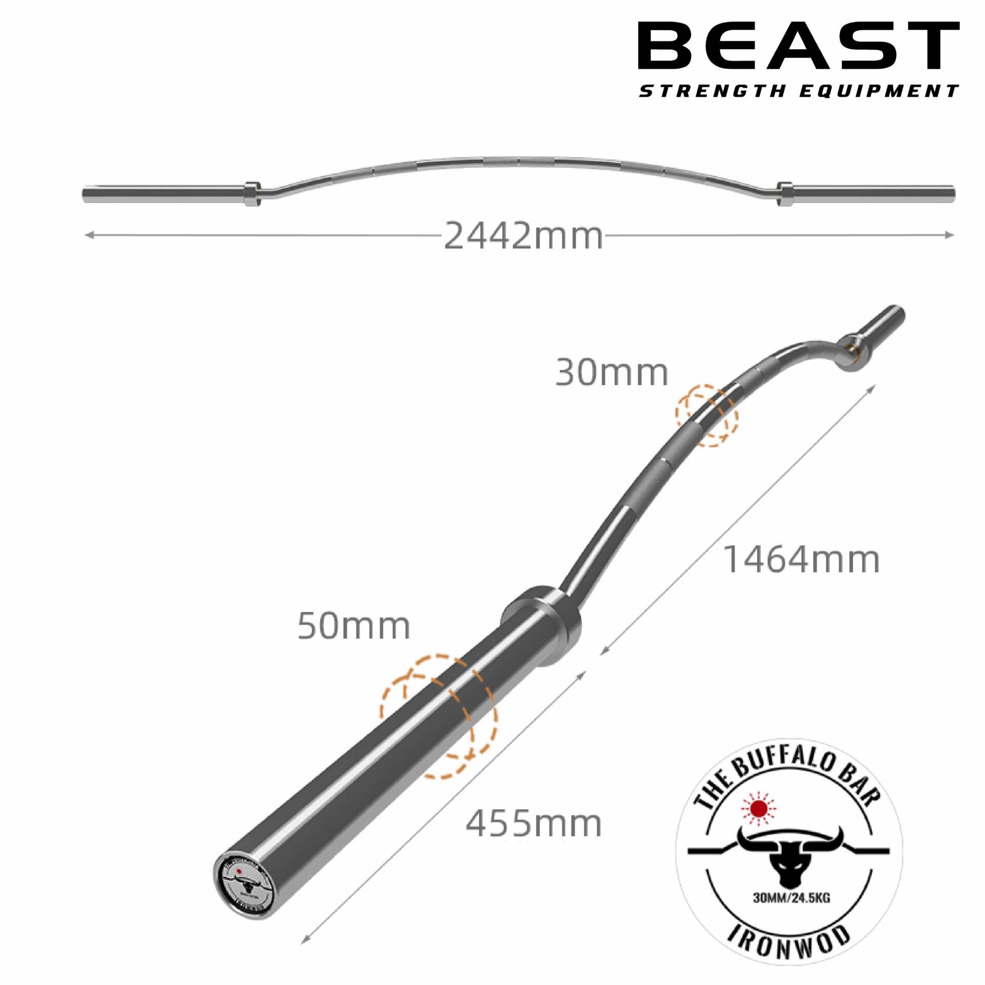 Thanh đòn tạ Squat Buffalo IRONWOD 15 Thanh đòn tạ squat Buffalo IRONWOD của Beast Việt Nam