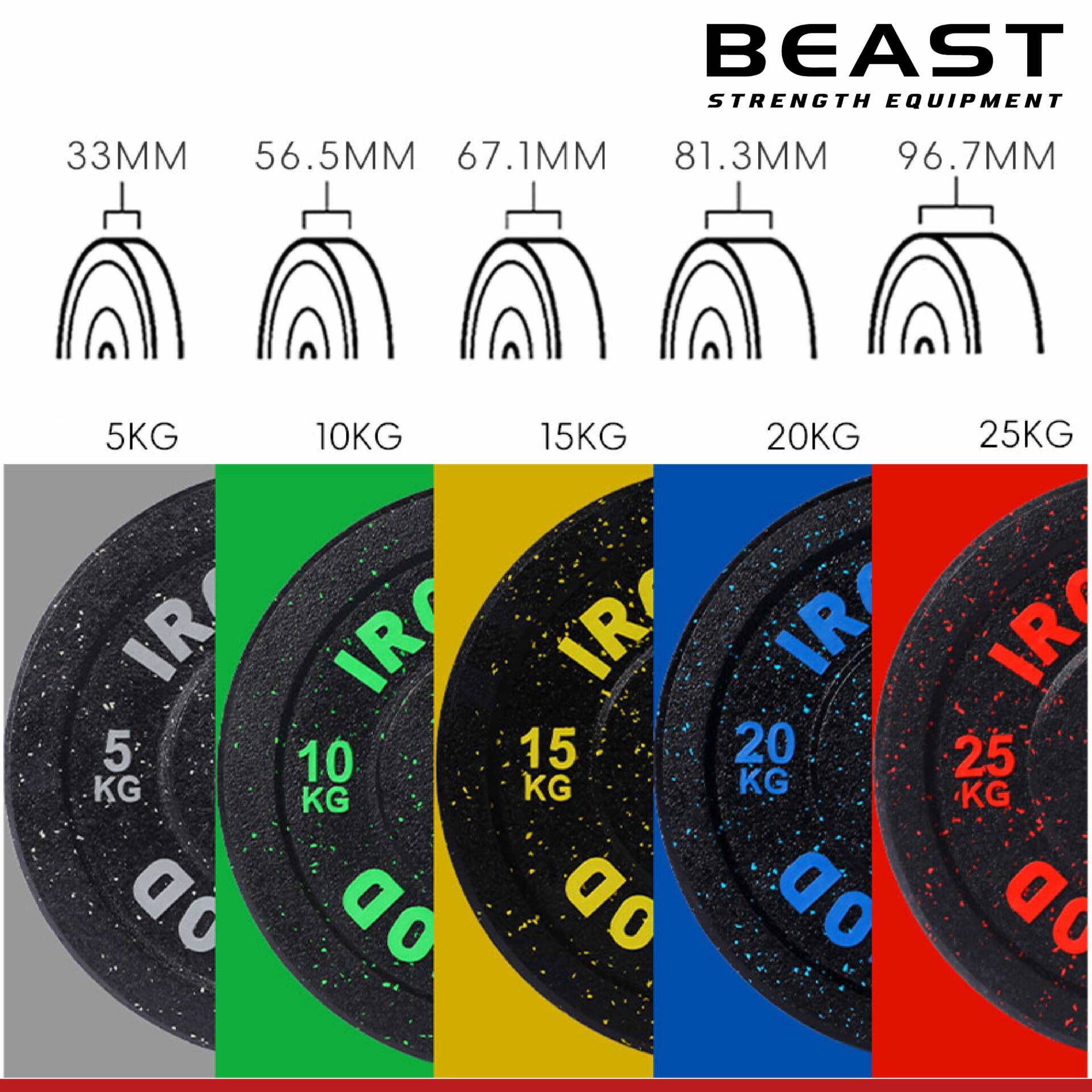 Bánh tạ đàn hồi cao IRONWOD Hi-Temp Bumper Plate