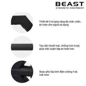 Thanh tạ hex bar, open hex bar, trap bar IRONWOD của Beast Việt Nam