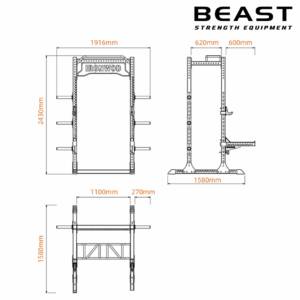 Khung gánh tạ - Power Rack kết hợp sàn Deadlift 9 Khung gánh tạ Power rack kết hợp sàn Deadlift IRONWOD của Beast Việt Nam