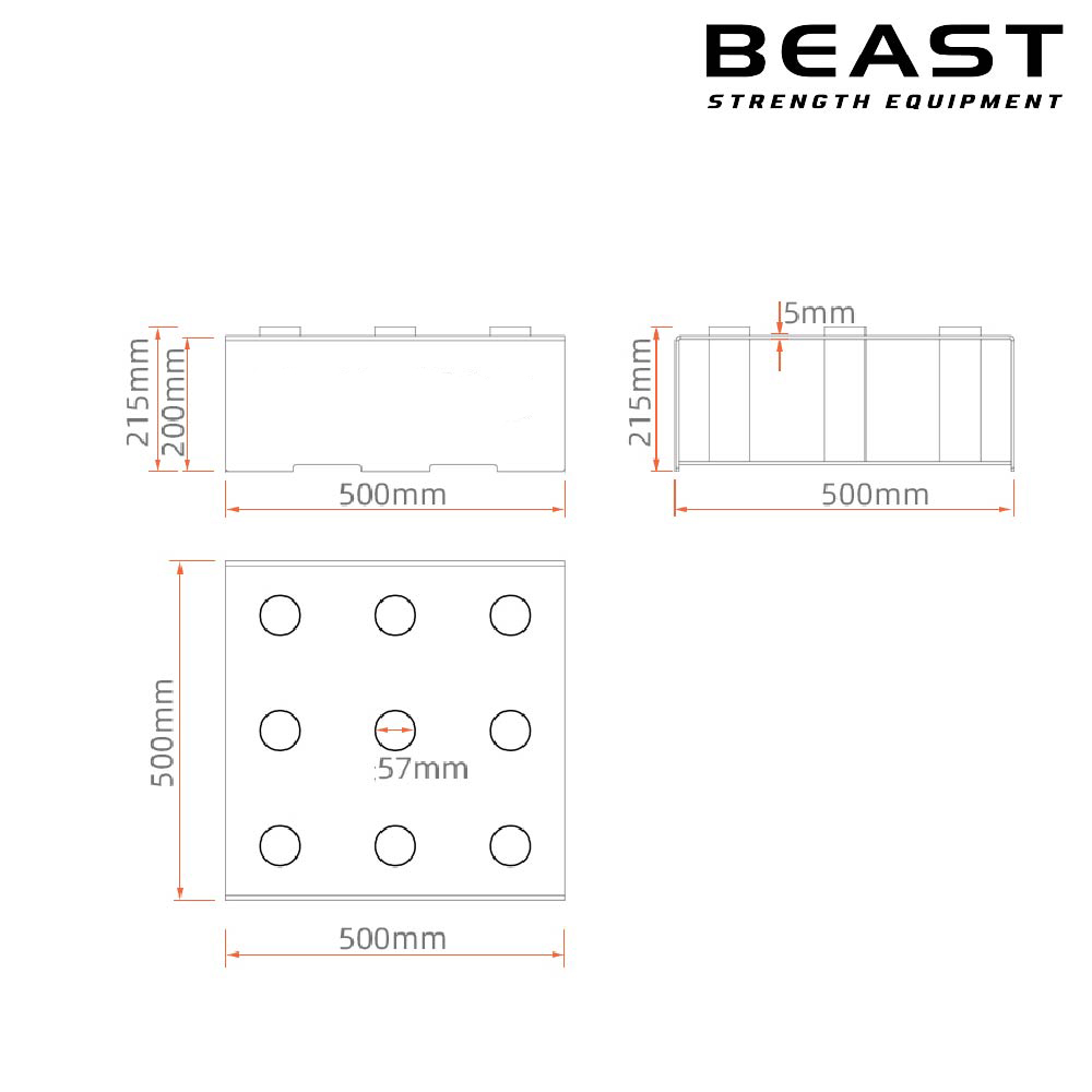 Giá cắm thanh đòn 9 lỗ 3 Giá cắm thanh đòn 9 lỗ IronWod của Beast Việt Nam