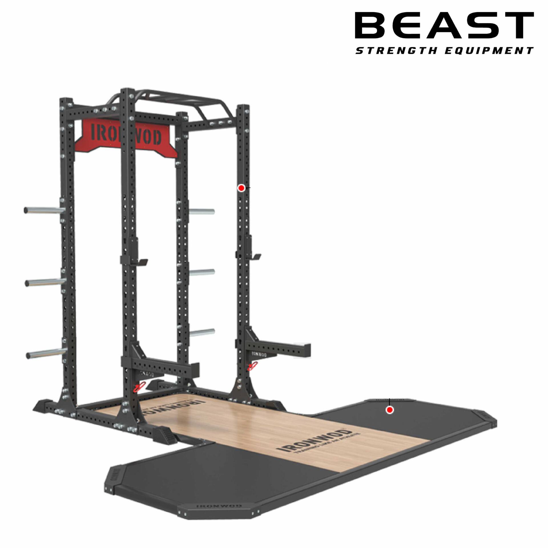 Khung gánh tạ - Power Rack kết hợp sàn Deadlift 1 Khung gánh tạ Power rack kết hợp sàn Deadlift IRONWOD của Beast Việt Nam