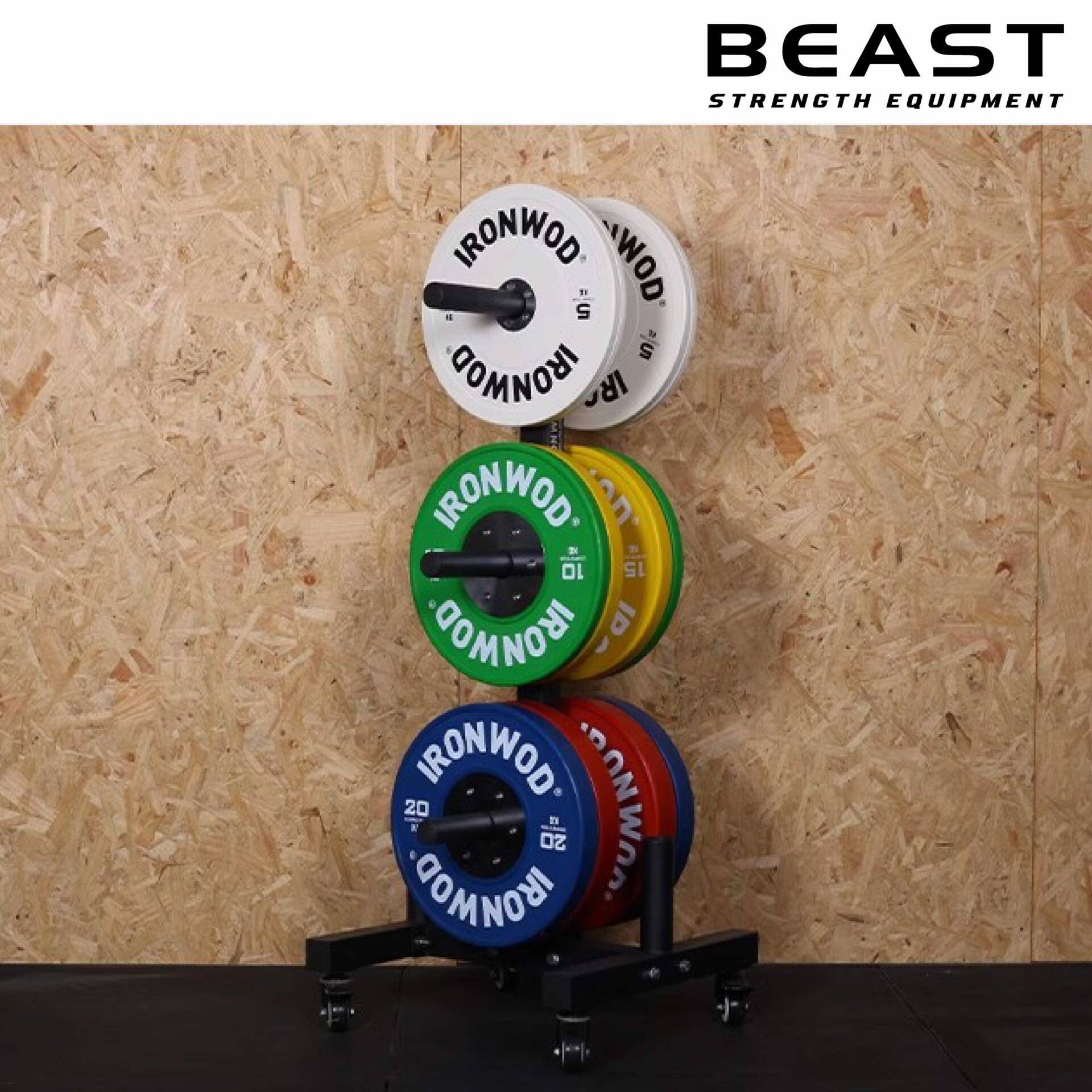 Cây treo tạ có bánh xe chịu lực Ironwod 2 Giá để bánh tạ dọc IronWod của Beast Việt Nam