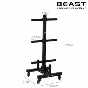 Cây treo tạ có bánh xe chịu lực Ironwod 7 Giá để bánh tạ dọc IronWod của Beast Việt Nam