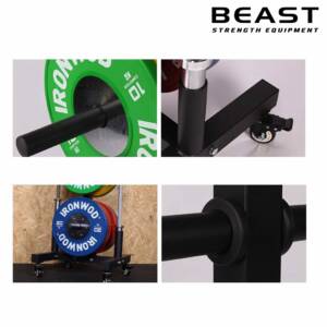 Cây treo tạ có bánh xe chịu lực Ironwod 6 Giá để bánh tạ dọc IronWod của Beast Việt Nam