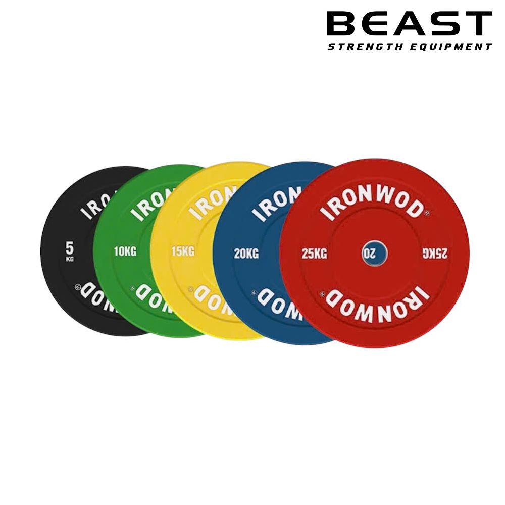 Tạ đĩa Ironwod Pro Colored Bumper Plate 6 Tạ đĩa Ironwod Pro Colored Bumper Plate