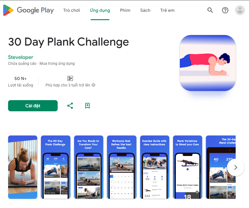 Top 25 app tập gym miễn phí tại nhà cực kỳ dễ tập theo 27 App tập thể hình tại nhà 30 Days Plank Challenge