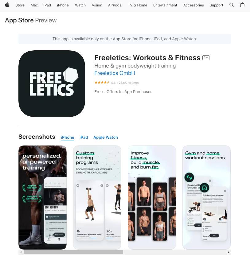 Top 25 app tập gym miễn phí tại nhà cực kỳ dễ tập theo 35 Freeletics - app tập thể hình tại nhà