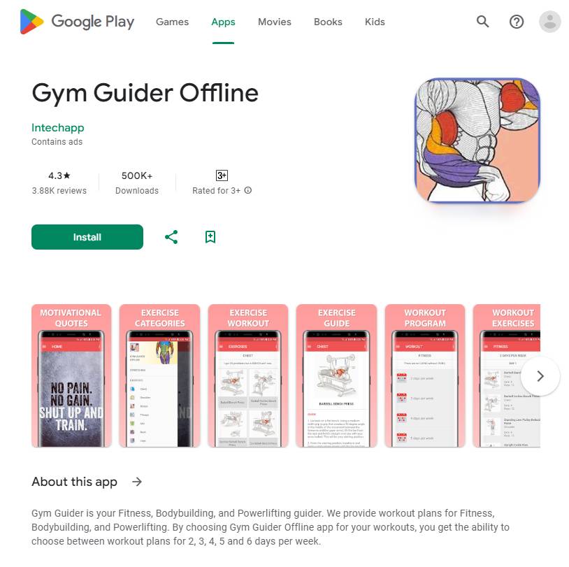 Top 25 app tập gym miễn phí tại nhà cực kỳ dễ tập theo 36 Gym Guide - Offline - ứng dụng tập Gym Offline