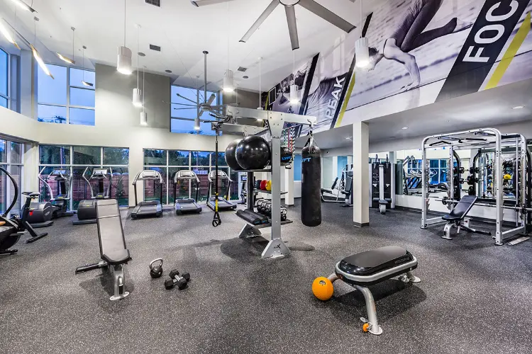 mặt bằng phòng gym