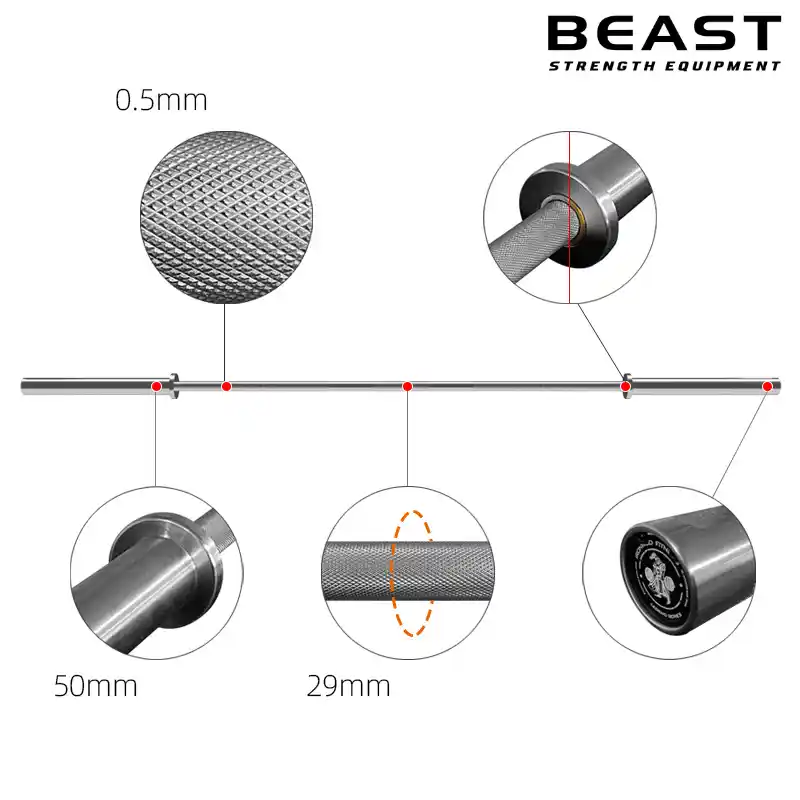 Thanh tạ Olympic IRONWOD Powerlifting Barbell 8 Thanh đòn tạ power bar Beast IRONWOD Powerlifting Barbell