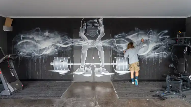 20+ mẫu vẽ tranh tường phòng Gym cực chất, cực đẹp 37 Vẽ tranh tường phòng Gym