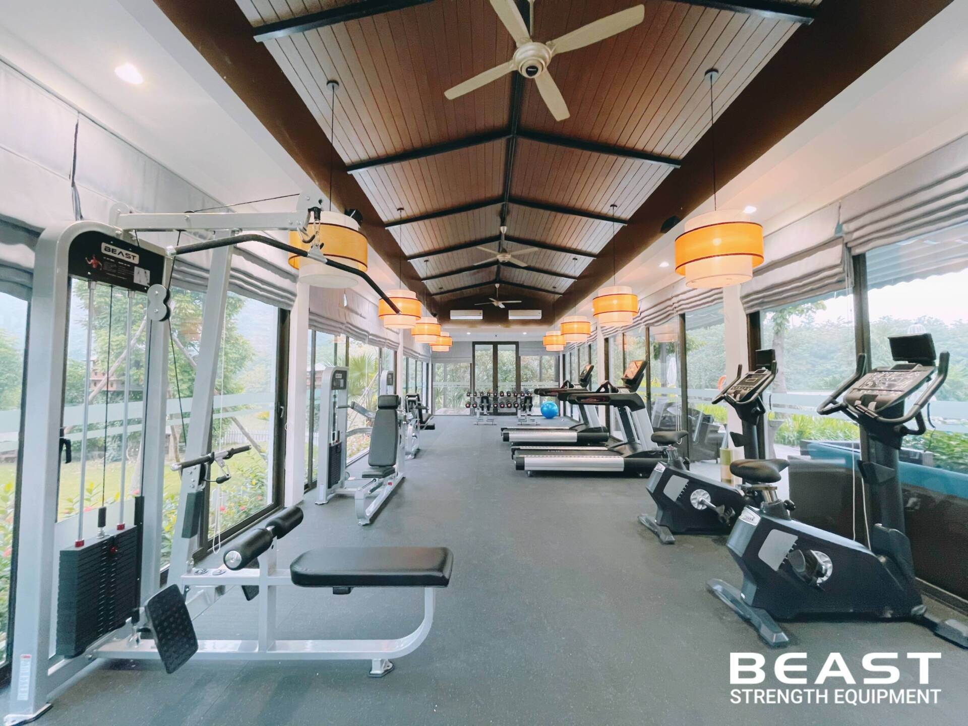 Dự án Beast setup phòng gym xanh villa