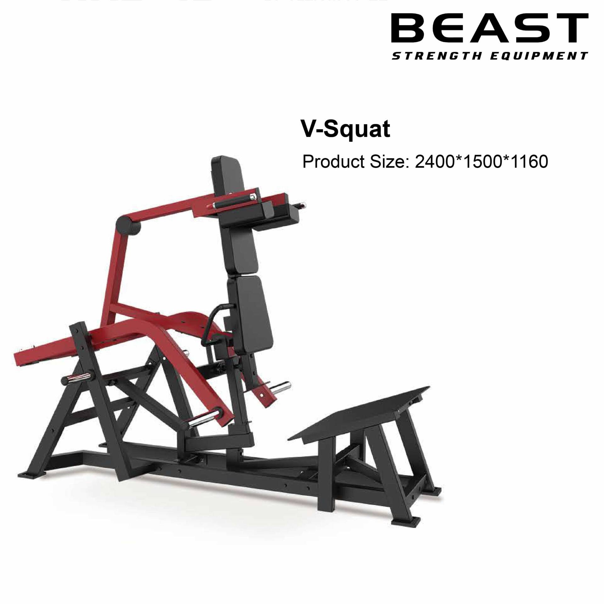 Máy tập chân mông Beast V-Squat XVD-12 3 Máy tập chân mông Beast V-Squat XVD-12