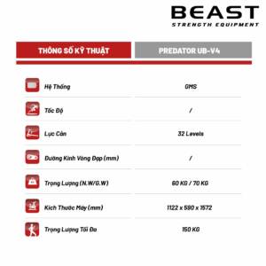 Máy đạp xe Predator UB-V4 5 Xe đạp PREDATOR UB V4 của Beast Việt Nam