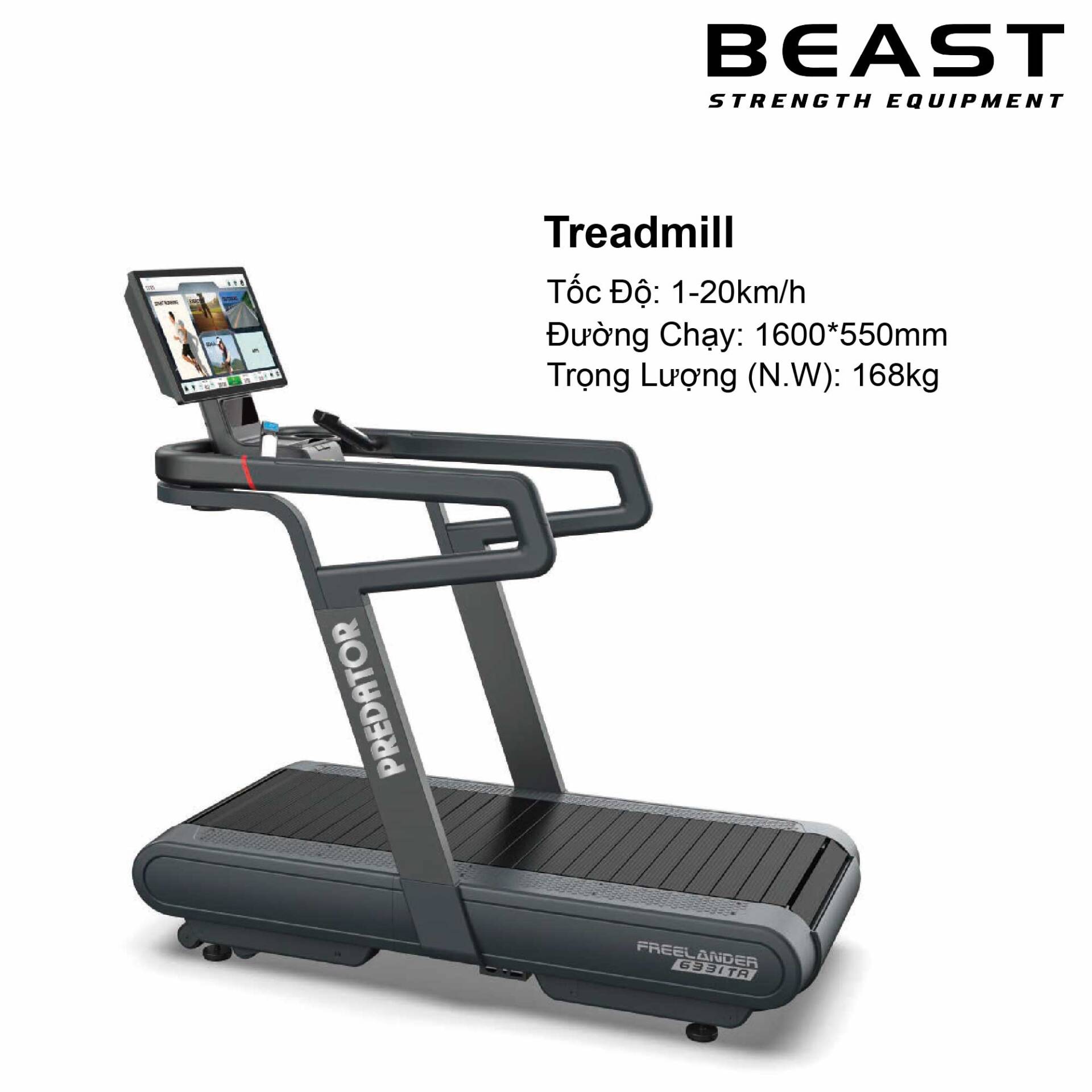 Máy chạy bộ Predator Treadmill 3 3 Máy chạy bộ Predator Treadmill 3 của Beast Việt Nam