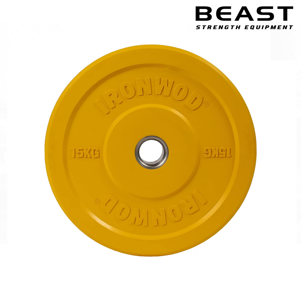 Set bánh tạ Ironwod Economic Bumper Plate 5 Ironwod Economic Bumper Plate 15kg