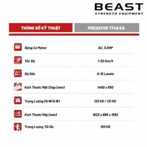 Máy chạy bộ Predator 7746EA 6 Máy chạy bộ Predator 7746EA của Beast Việt Nam