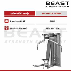 Máy ép ngực DHZ Butterfly With Hand Grips