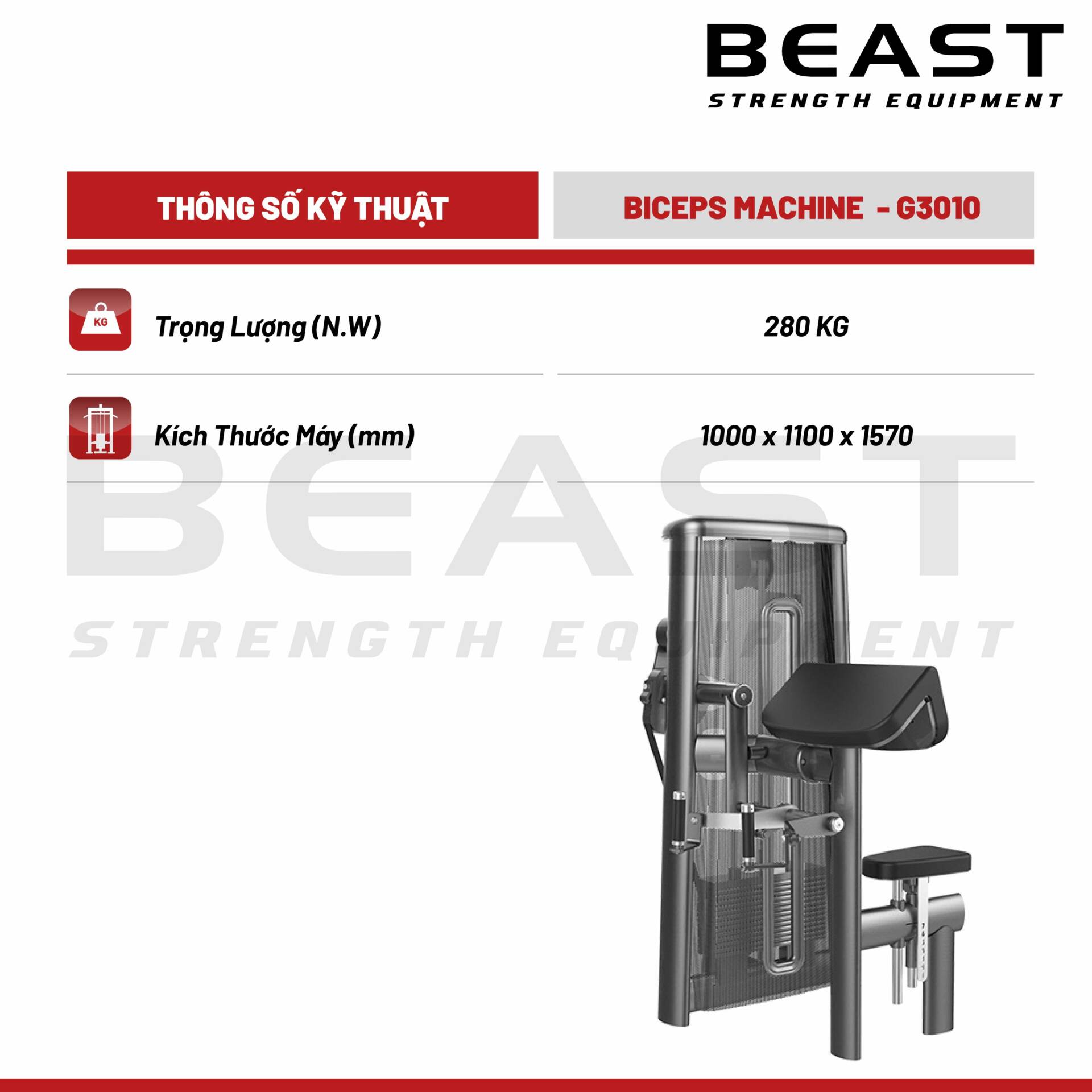 Máy tập tay trước Gym80 Biceps Machine 3010 5 Máy tập tay trước Gym80 Biceps Machine 3010