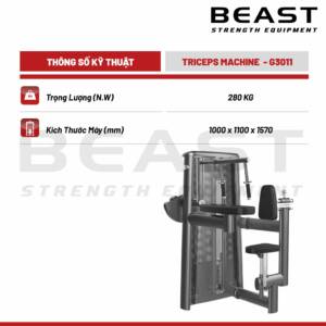 Máy tập tay sau DHZ Triceps Machine