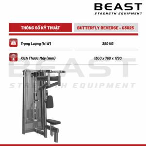 Máy tập lưng DHZ Butterfly Reverse