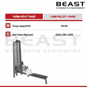 Máy tập lưng DHZ Long Pulley