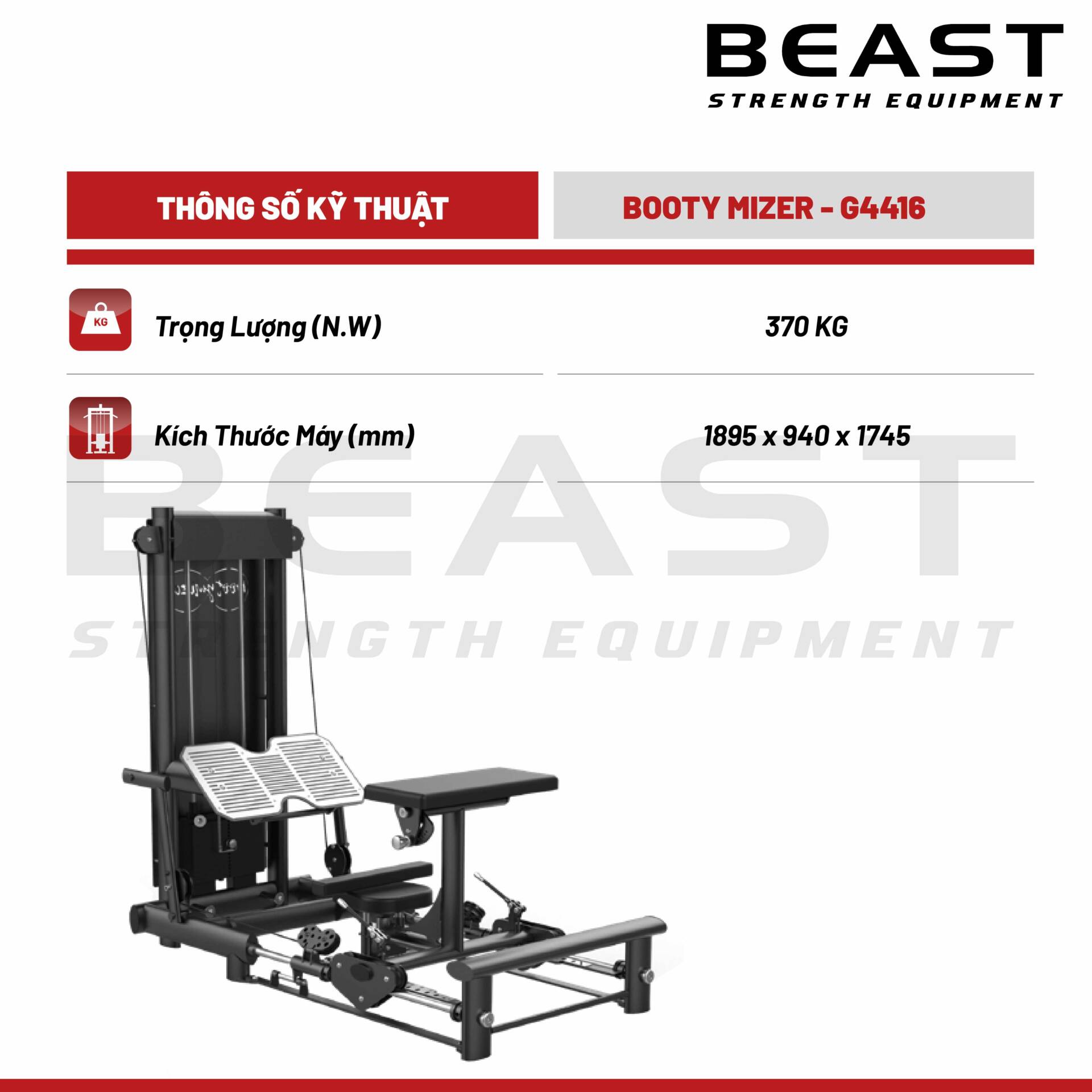 Máy tập mông Gym80 Booty Mizer 5 Máy tập mông Gym80 Booty Mizer