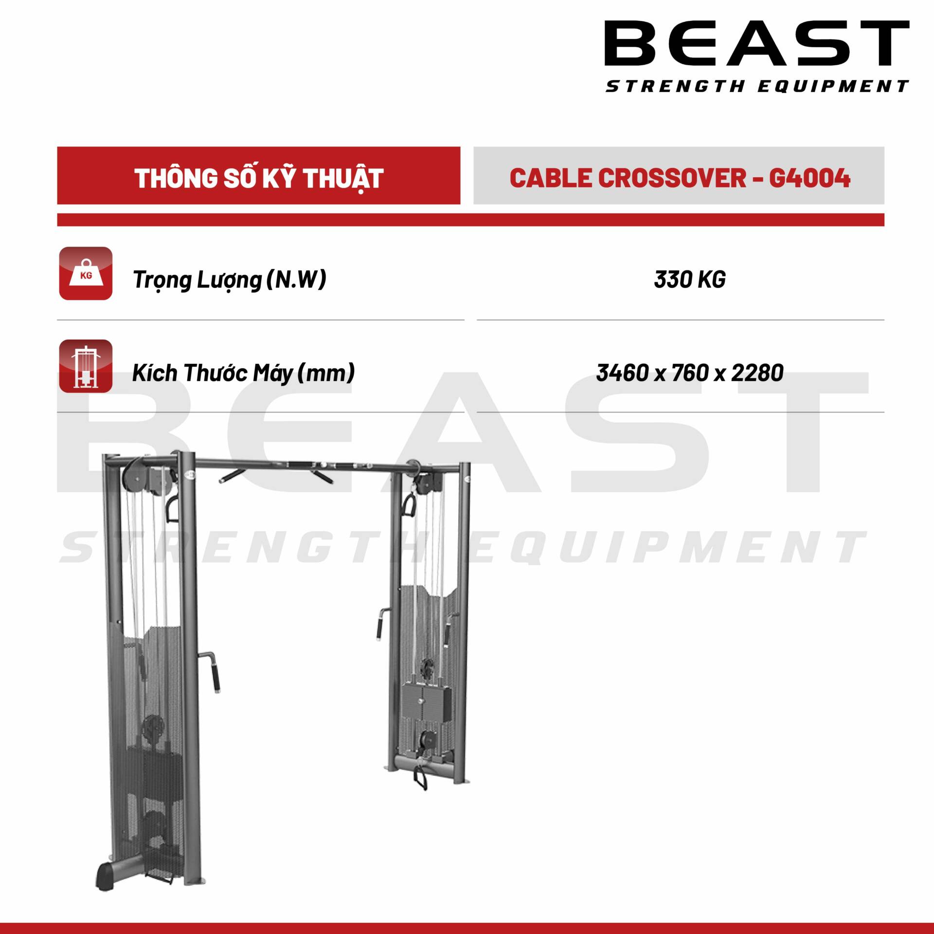 Máy cáp đa năng Gym80 Crossover Cable 5 Máy cáp đa năng Gym80 Crossover Cable