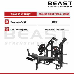 Máy đẩy ngực dốc Pure Kraft Strong Decline Bench Press 8 Máy đẩy ngực dốc Pure Kraft Strong Decline Bench Press