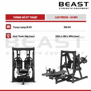 Máy tập chân Pure Kraft Strong Leg Press 7 Máy tập chân Pure Kraft Strong Leg Press