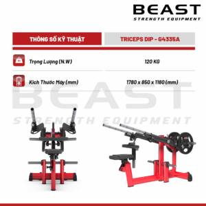 Máy tập tay sau Pure Kraft Triceps Dip 7 Máy tập tay sau Pure Kraft Triceps Dip