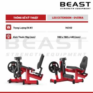 Máy đá chân Pure Kraft Leg Extension 8 Máy đá chân Pure Kraft Leg Extension