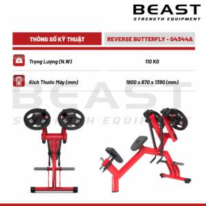 Máy tập vai sau Pure Kraft Butterfly Reverse 8 Máy tập vai sau Pure Kraft Butterfly Reverse