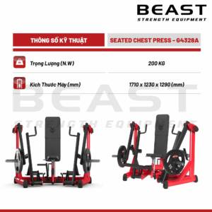 Máy tập ngực Pure Kraft Seated Chest Press 8 Máy tập ngực Pure Kraft Stead Chest Press