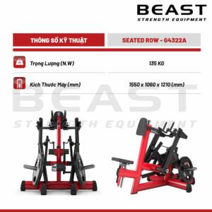 Máy tập lưng Pure Kraft Seated Row 7 Máy tập lưng Pure Kraft Seated Row