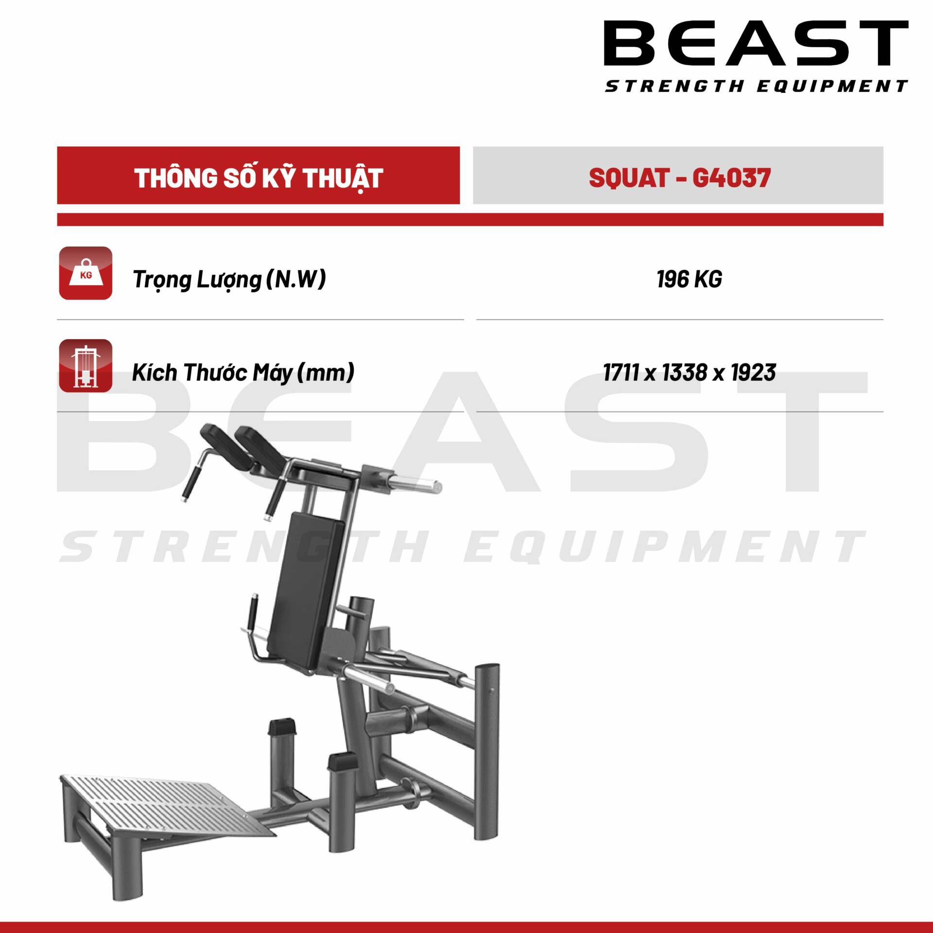 Máy tập chân mông Gym80 V Squat Machine 3 Máy tập chân mông Gym80 V Squat Machine