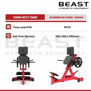 Máy tập bắp chân Pure Kraft Standing Calf Raise 8 Máy tập bắp chân Pure Kraft Standing Calf Raise