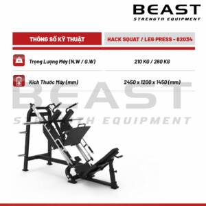 Máy tập chân Beast Hack Squat And Leg Press