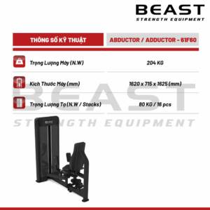 Máy tập chân mông Beast Abductor And Adductor